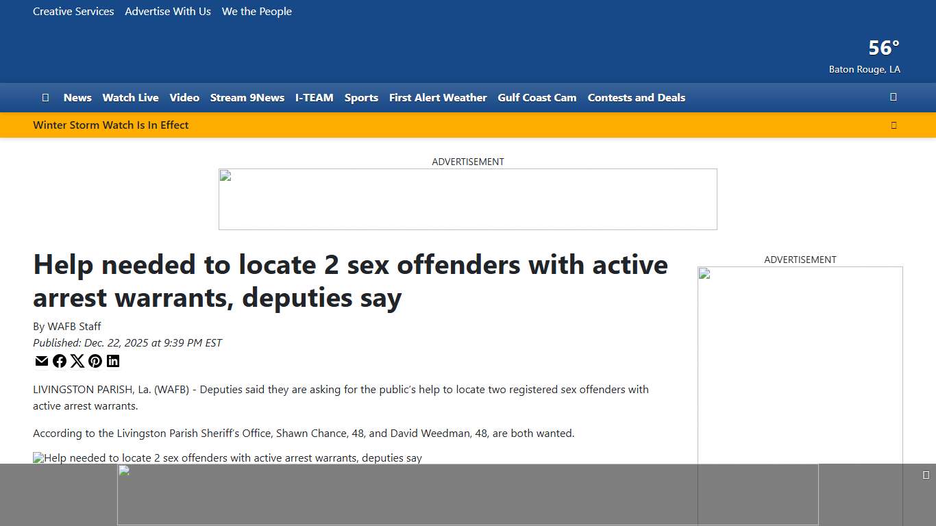 Help needed to locate 2 sex offenders with active arrest warrants, deputies say